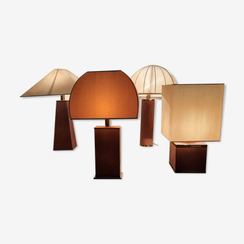 Four table lamps