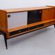 Oswald Vermaercke Sideboard with Black and White Sliding Doors, 1950s for V