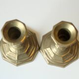 Paire de porte-bougie en laiton gentil