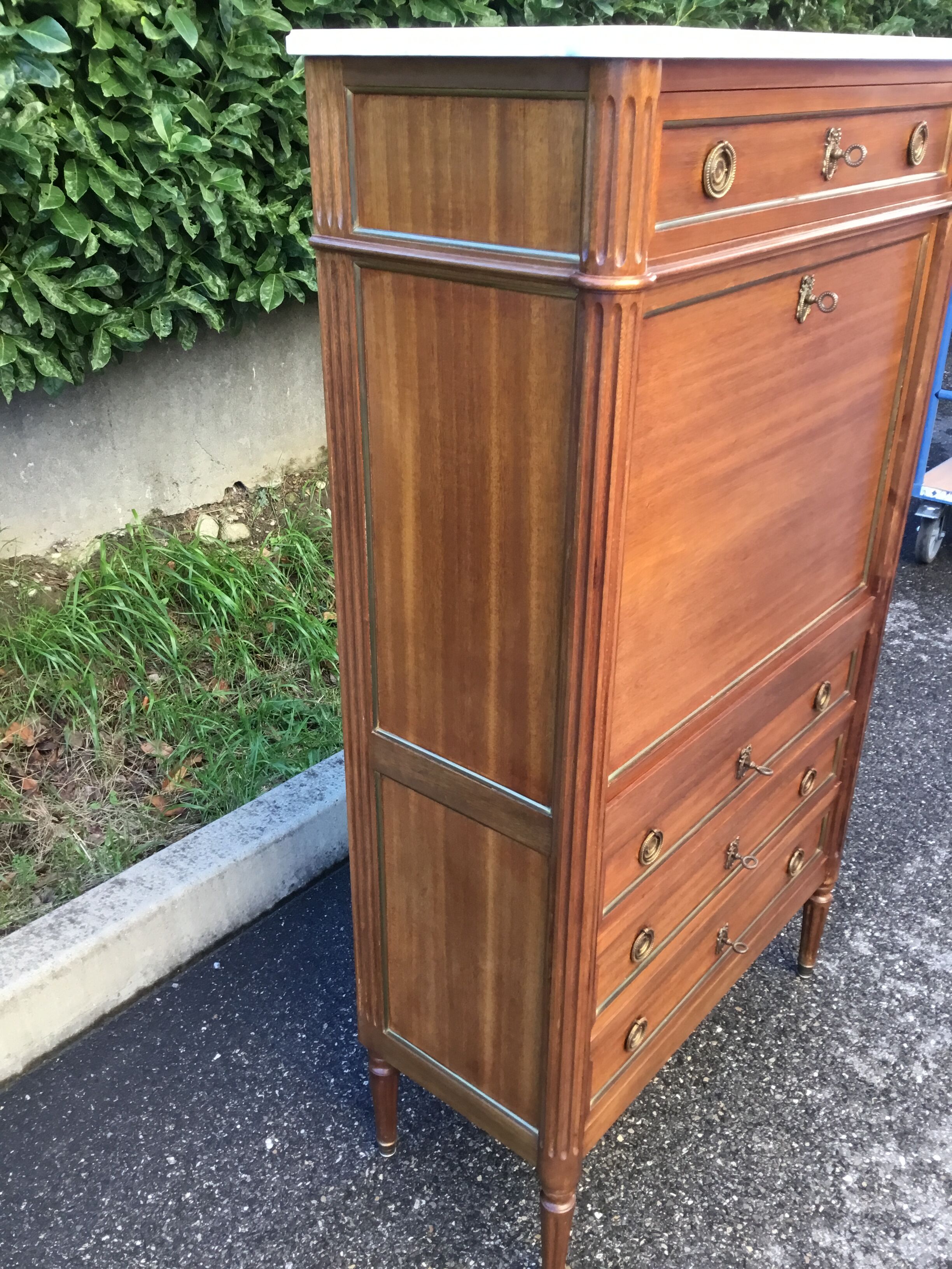 Mahogany secretary Louis XVI style