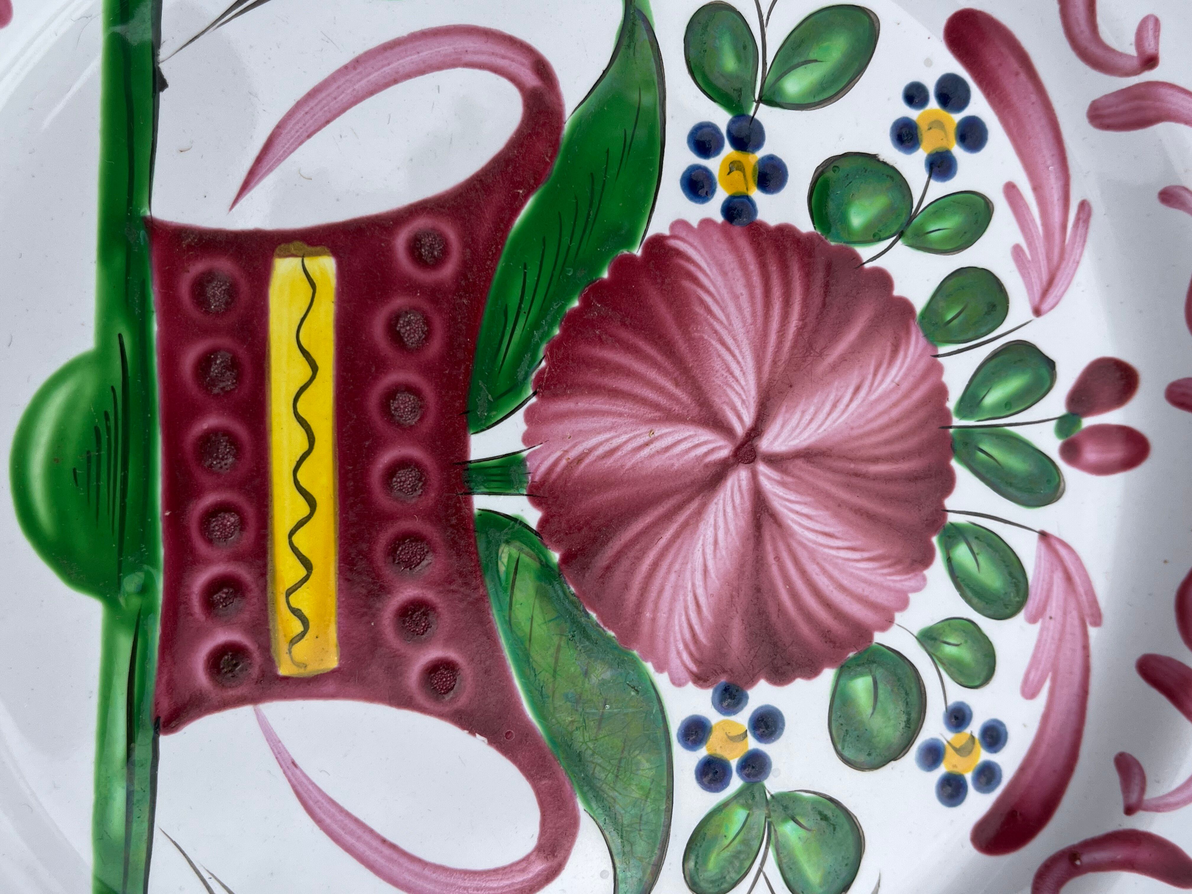 Two very old earthenware plates from the East.