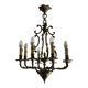 Bronze chandelier with 8 lights