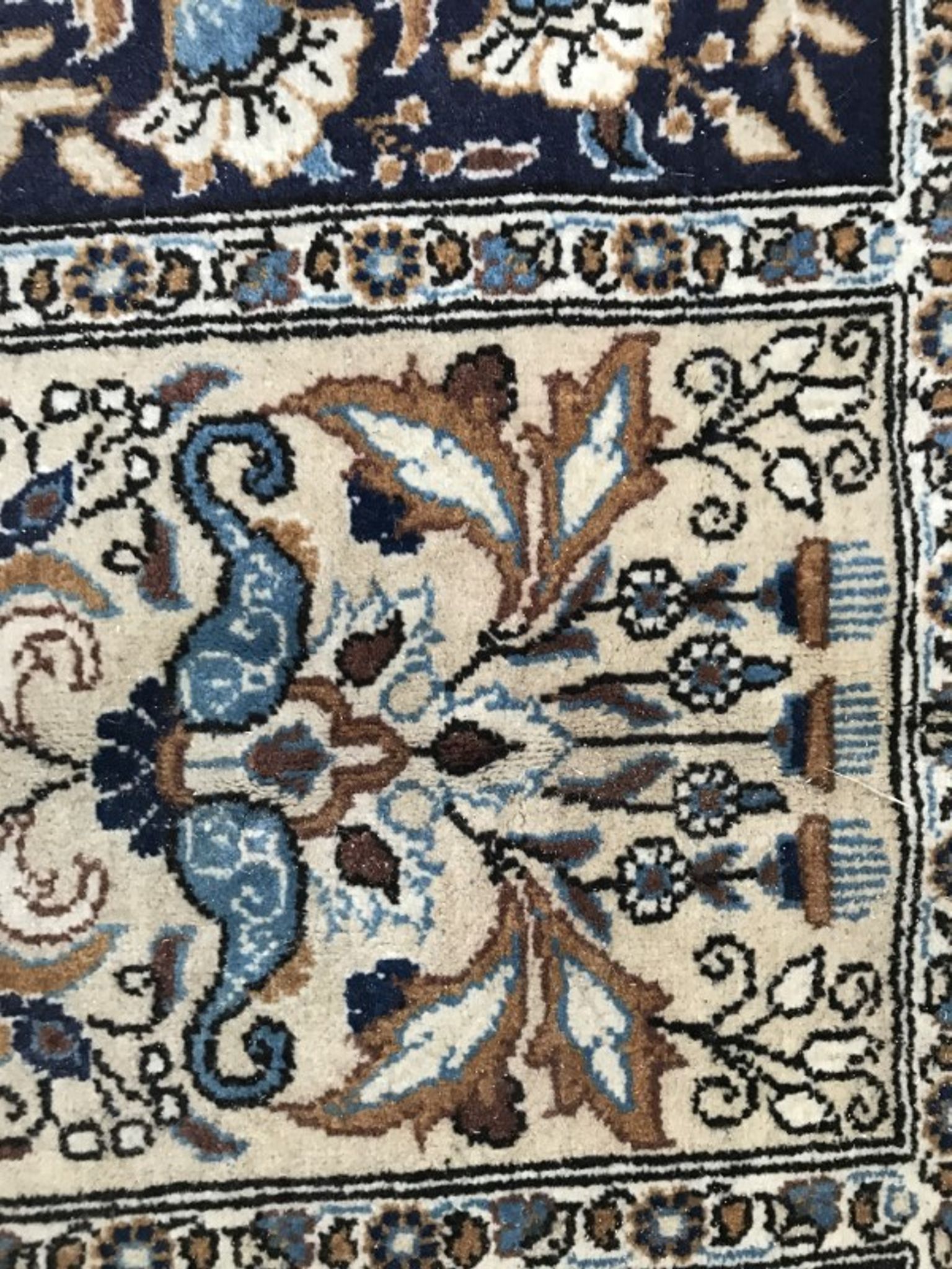 Old Persian Ghoum handmade carpet 207 X 303 cm