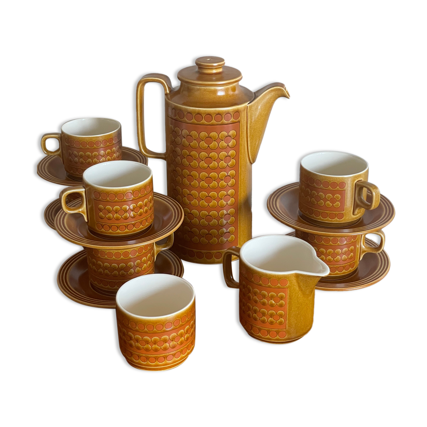 Coffee tea set Hornsea Saffron England