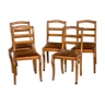 5 chaises dossier à barreaux