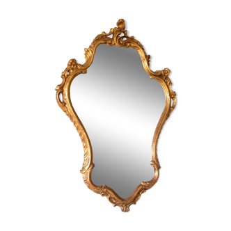 Miroir doré style baroque vintage