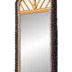 Boho Chic Wall Mirror in Rattan and Wicker Italian 1970s