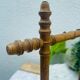 Early 20th Century Bamboo Style Turned Wood Hanging Mirror