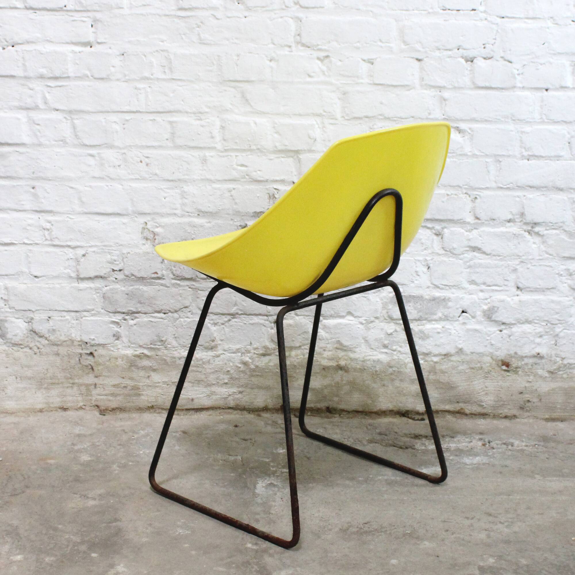 "Shell" chair with sled base by Pierr Guariche for Meurop 1961