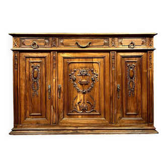 Superbe buffet en enfilade style Louis XVI en noyer vers 1850