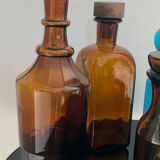 Vintage glass bottles and flasks