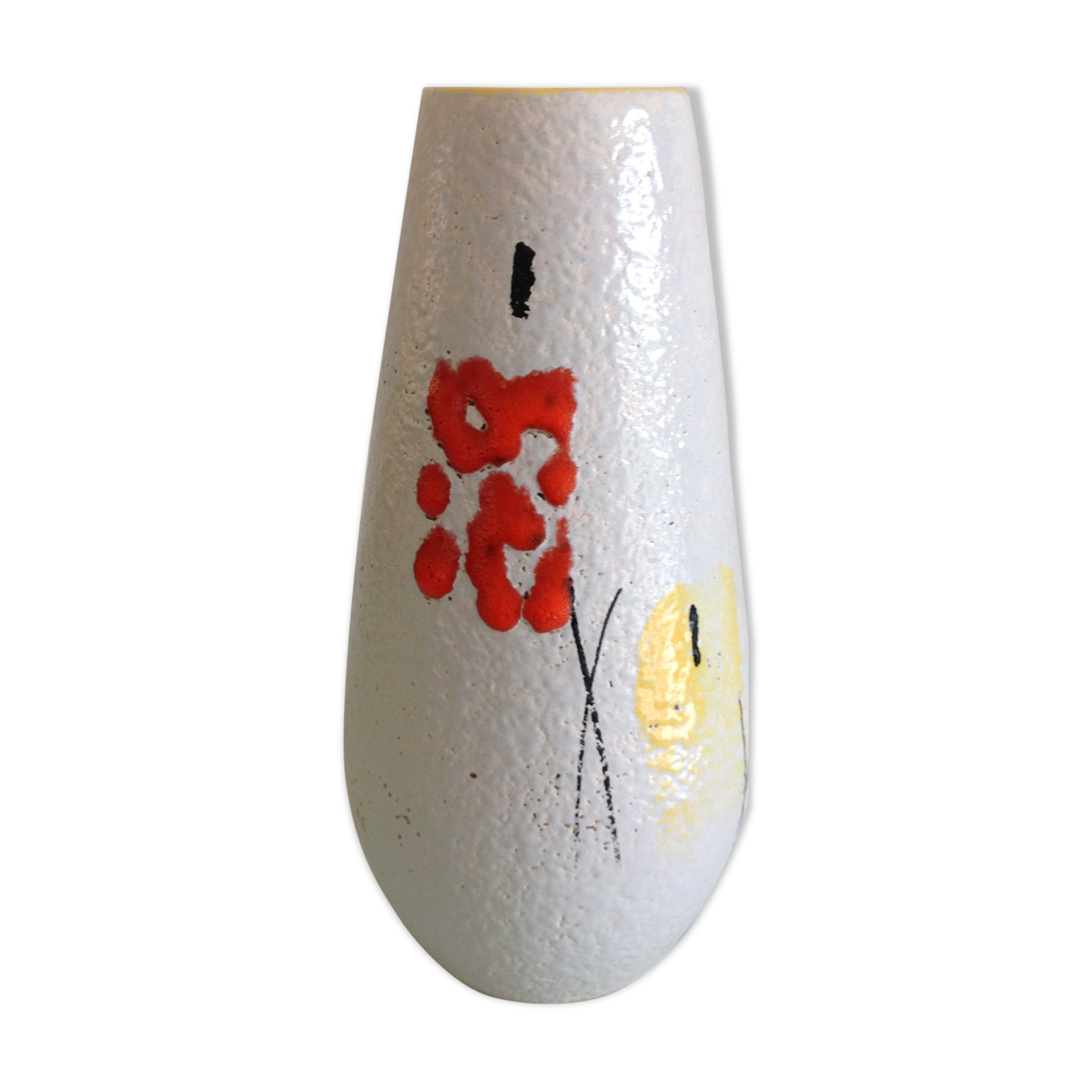 Grey cermal vase by Foreign vintage 60s-70s