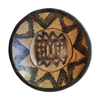 Kabylie Berber ceramic dish 33 cm before 1950