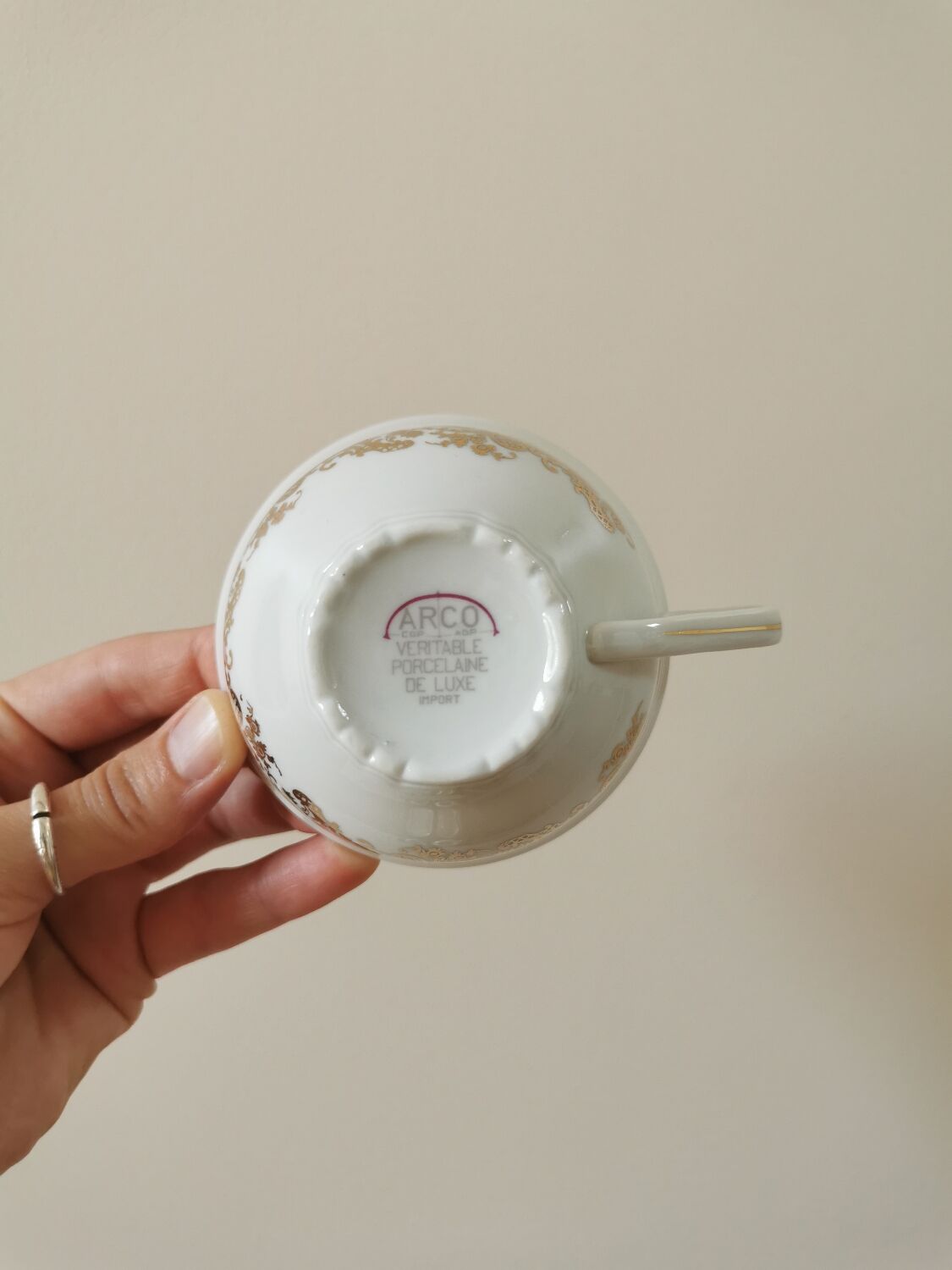Duo of vintage porcelain cups