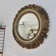 Large round wall mirror, baroque, floral pattern, rococo, 1970s