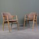 Fauteuils scandinaves design en bois de frêne