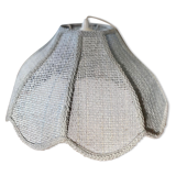 Vintage blue rattan pendant light