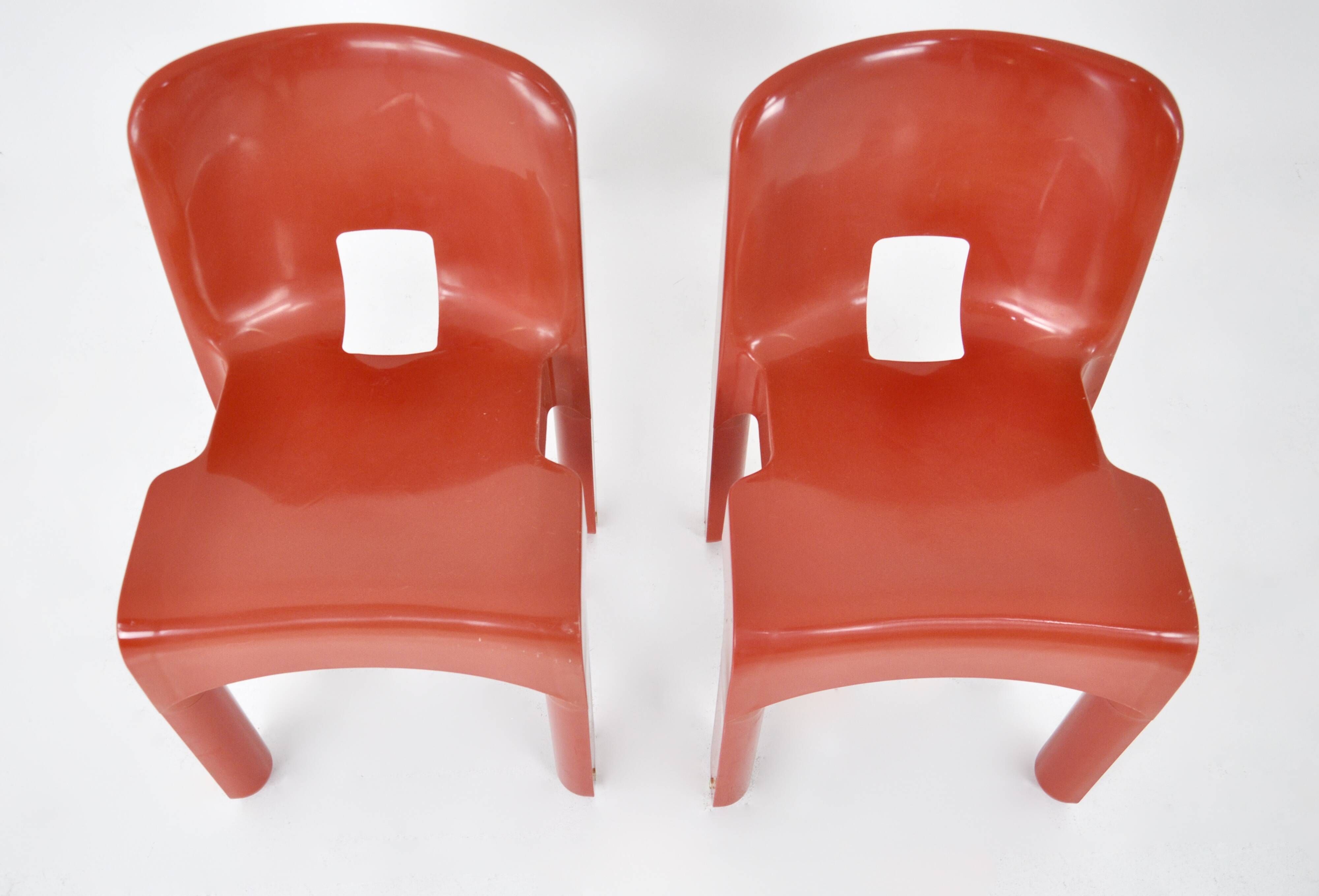 Model 4867 chairs by Joe Colombo for Kartell, 1970S, set of 2