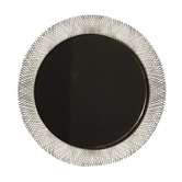 Mid-Century White & Brass Metal Mirror from Vereinigte Münchner Werkstätten, 1950s