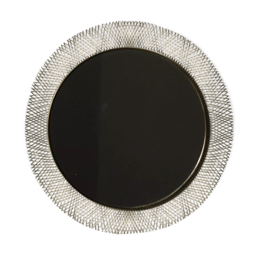 Mid-Century White & Brass Metal Mirror from Vereinigte Münchner Werkstätten, 1950s