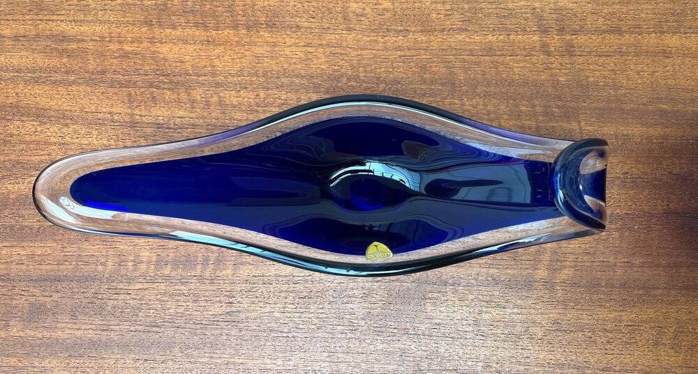 Vintage vase and bowl in art glass from Bayel, France, 1970s, set of 2.