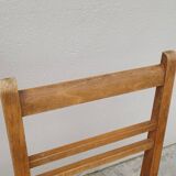 Series of 3 vintage chairs with compass legs - 1950s