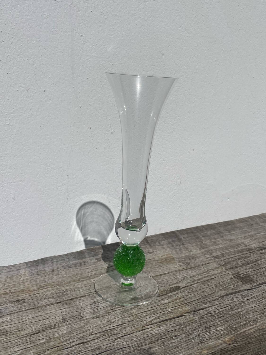 Green Murano glass vase