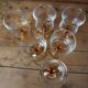 6 verres à eau pied ambré Luminarc "Antique"