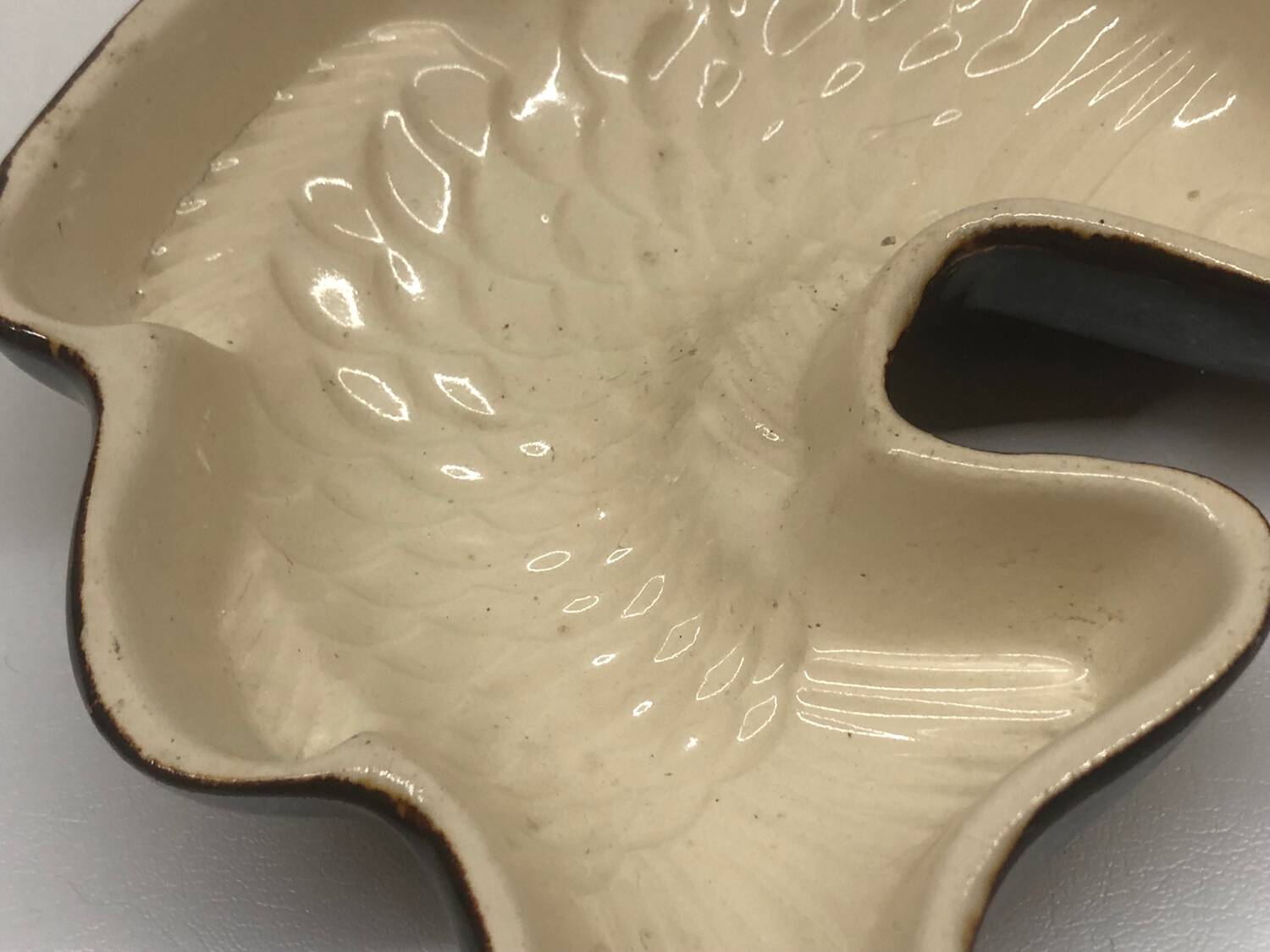 Vintage zoomorphic fish dish