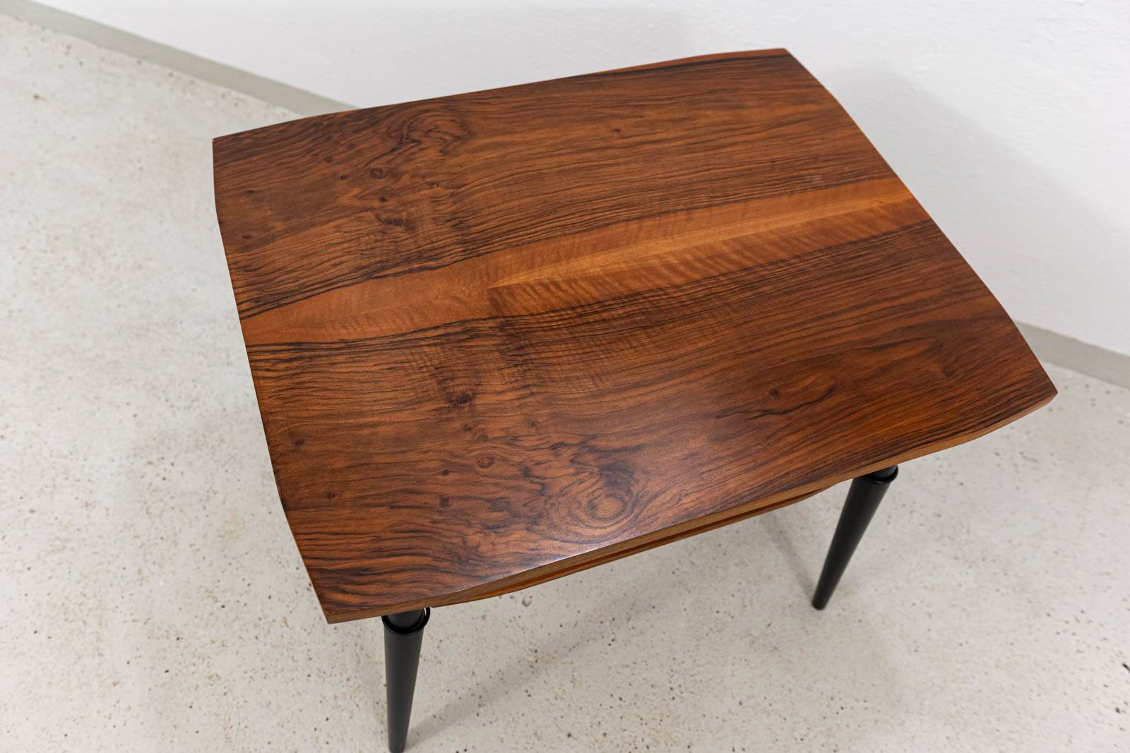 Vintage walnut coffee table, Poland, 1960s