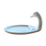 Plat zoomorphe canard en porcelaine