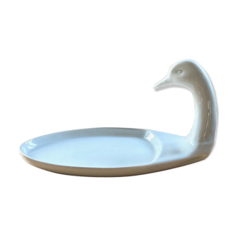 Zoomorphic porcelain duck dish