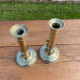 2 brass candle holders