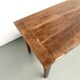 Farm table, old solid oak dough trough, France, around 1920.