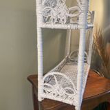 White rattan and wicker shelf