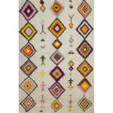 Berber carpet with knotted stitches in natural wool