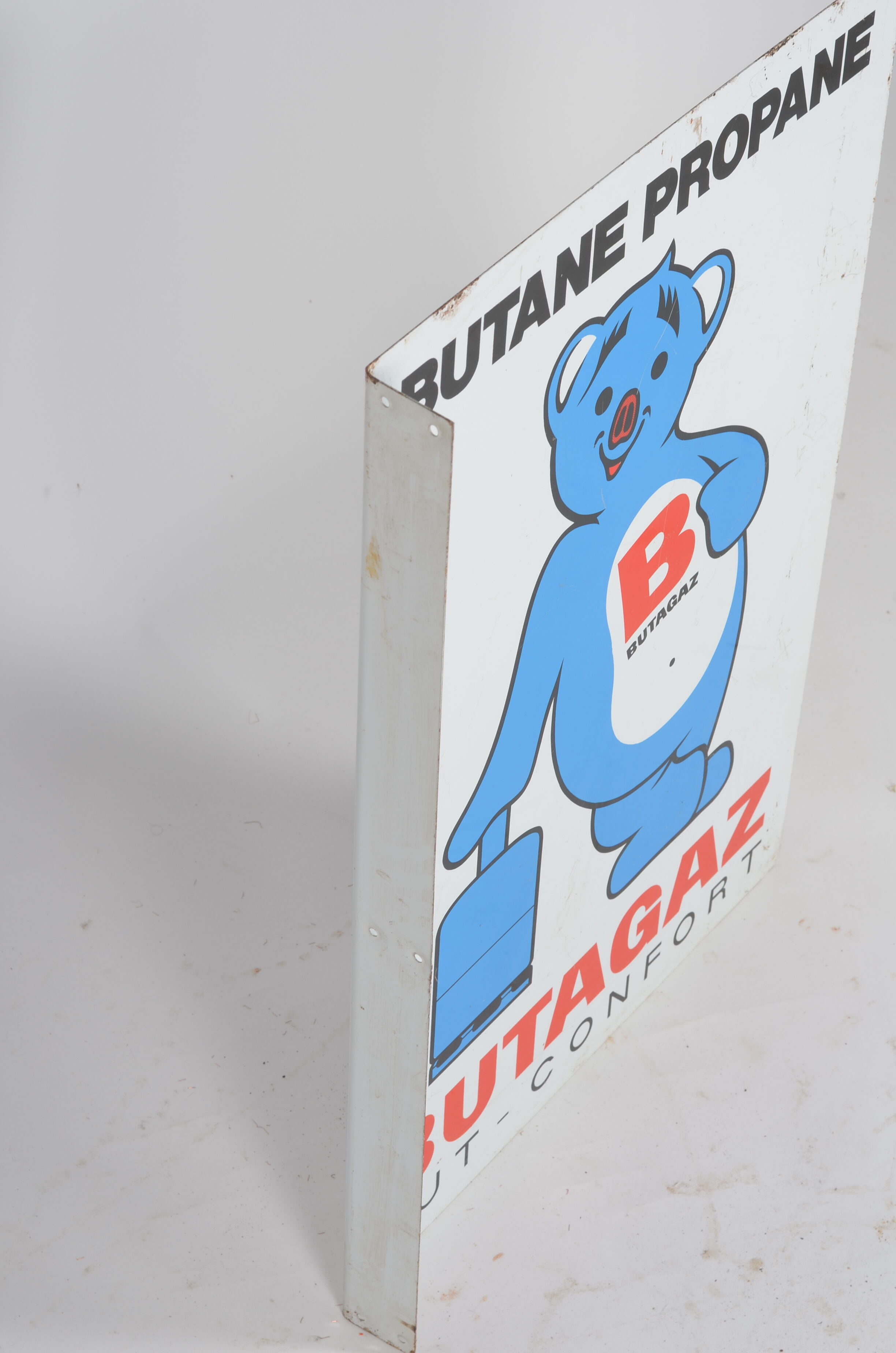 Butagaz enamelled plate