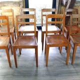 8 vintage bistro chairs Luterma Vibo Vesoul design René Gabriel year