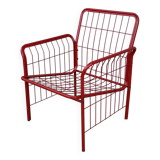 Vintage 80s grid armchair