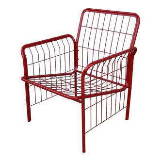 Vintage 80s grid armchair