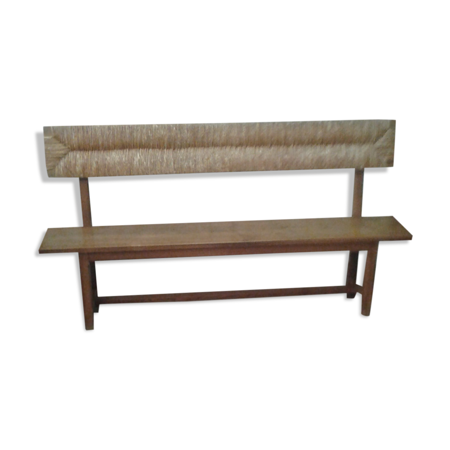 Bench with oak backrest