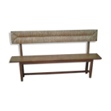 Bench with oak backrest