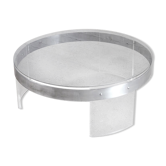 Vintage acrylic & steel glass coffee table, france 1970s