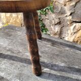 Turned wooden stool