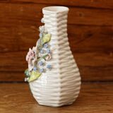 Vase soliflore en barbotine