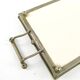 Art Nouveau tray, silver-plated brass, white porcelain, Austria, early 20th century