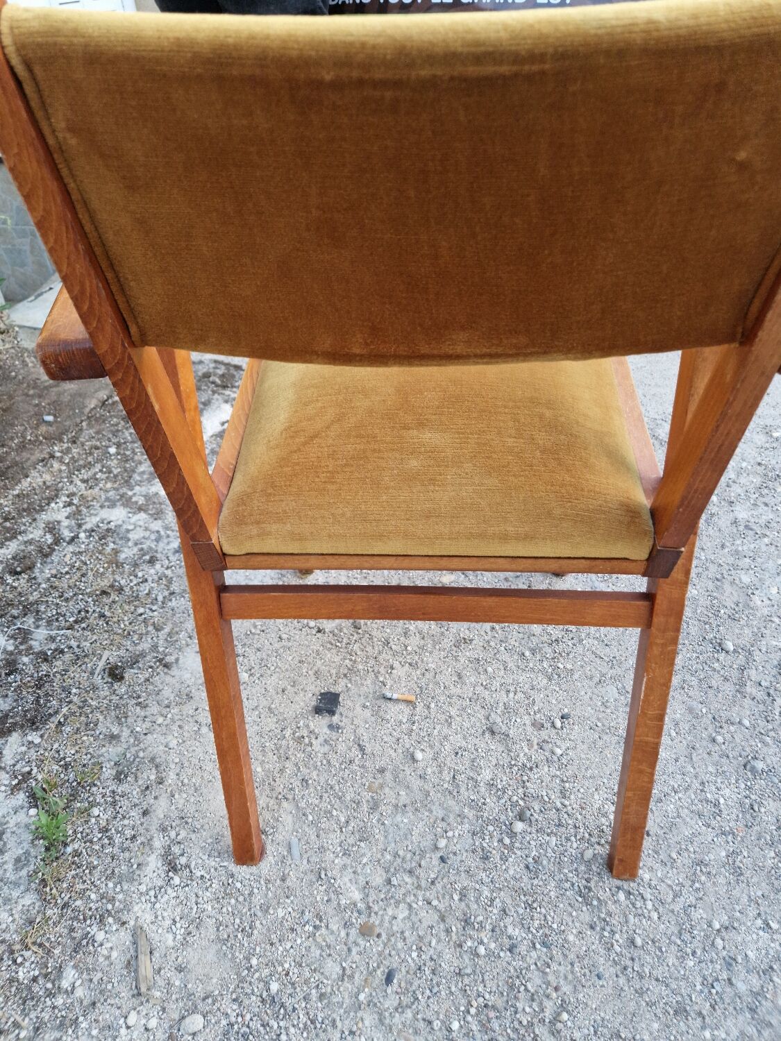 2 vintage compass foot chairs