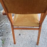 2 vintage compass foot chairs