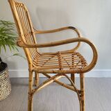 Vintage rattan armchair