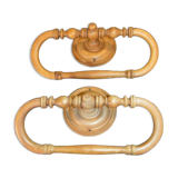 Wooden towel racks (the pair)